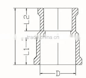 HIGH QUANLITY REDUCING COUPLING OF PVC DIN STANDARD FITTINGS FOR WATER SUPPLY thumbnail-2