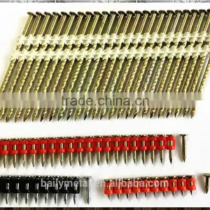 High Quality Red Plastic Color Low Carbon Harded Steel Galvanized Concrete Nails for Construction thumbnail-6
