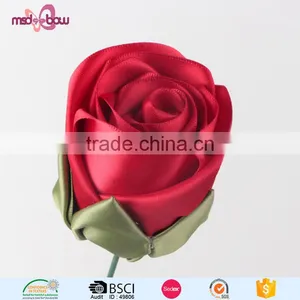 Decorative Handmade Flowers Satin Ribbon Roses for Gift thumbnail-1