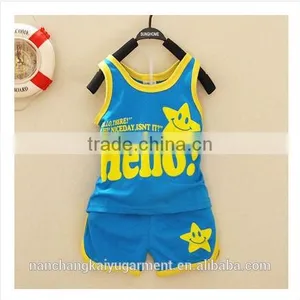 Fashion 2014 Children Summer Print Clothing Sets thumbnail-1