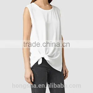 2016 Fashion Lightweight Knot Hemline Sleeveless Tank Top HST8036 thumbnail-2