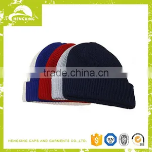 Custom Knitted Plain Beanies Woven Label/acrylic Knitted Beanie Cap/slouch Beanie Winter Hat thumbnail-1