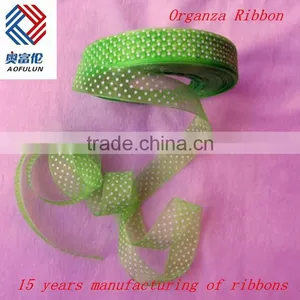 Factory High Quality Organza Ribbon for Holiday in Good Quality thumbnail-4