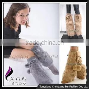 CX-A-14 China Wholesale Fashion Beautiful Girls Sexy 100% Rabbit Fur Leg Warmer thumbnail-5