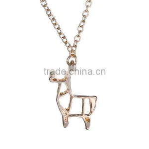 Zinc Alloy Material Simple Hollow Deer Sheep Pendant Choker Necklace thumbnail-1
