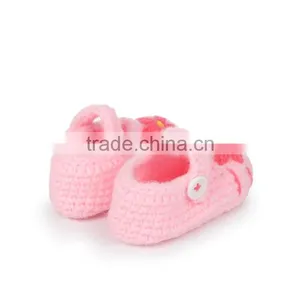 Beautiful Flower Baby Crochet Knitting Hand Made Boot Shoes thumbnail-2