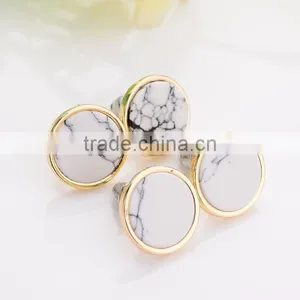 Zm34537a Cheap Gold Paletd White Turquoise Earrings Women thumbnail-3