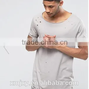 Fashion Men's T-shirt Hollow Designer, the Rock t Shirt, the Ripped t Shirt thumbnail-1