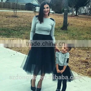 2017 New Arrive Tulle Skirt Mother And Daughter Matching Dresses thumbnail-2