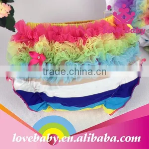 Wholesale New Desgin Cotton Cute Baby Ruffle Bloomer Baby Diaper Cover thumbnail-6
