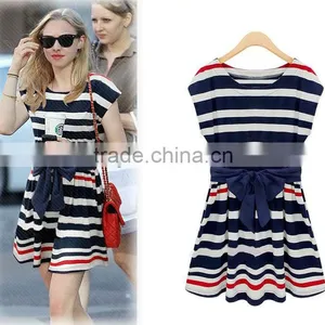 Latest Elegant Casual Cotton Striped Stylish African Dresses thumbnail-1