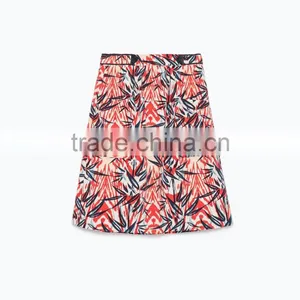 2015 New Fashion Palm Tree Print Longuette Skirt thumbnail-5