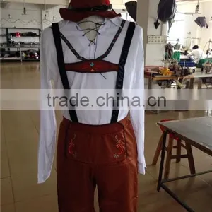 Walson Clothes Apparel 2015 Wholesale Adult Bavarian Beer Man German Oktoberfest Lederhosen Fancy Dress Costume Mens thumbnail-1