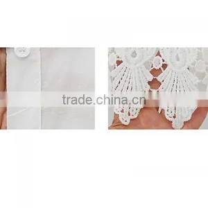 Last New Design Hollow Polyester Patchwork Solid White Women's Cardigan thumbnail-2