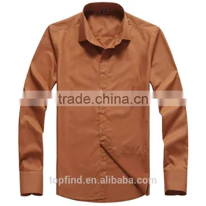 China Supplier Oem Classic Solid Color Mens Dress Shirt European Collar European Size thumbnail-2