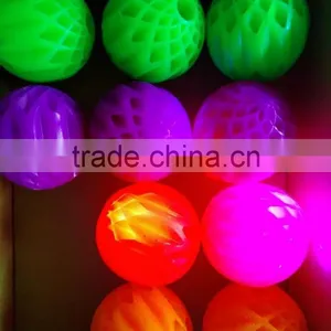 2015 New Launch Honeycomb Hole TPR Rubber Bounce Ball Flashing Skip Ball Squish Ball thumbnail-2