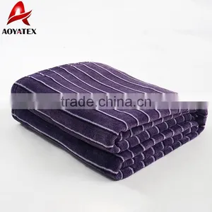 Cheap Price Super Soft Stripe Yarn Dyed Flannel Fleece Blanket thumbnail-1