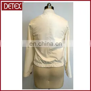 Summer Women Lightweight White Bomber Nylon Fabric Nylon Jacket thumbnail-3