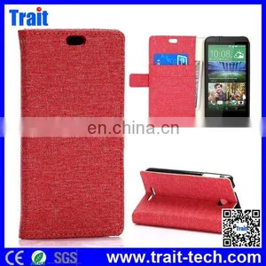 Leather Case With Cloth Texture Wallet Style Phone Case Cover for HTC Desire 510 thumbnail-1