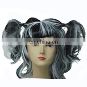 MCW-0253 Party Masquerade Braids Short Women Hot Staright Witch Wig thumbnail-1