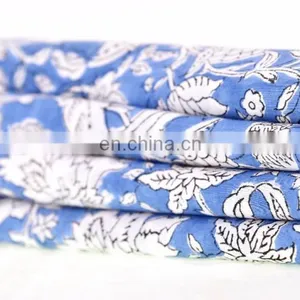 Dressmaking Sewing Fabric By Meter Indian 2017 Hand Block Cotton Fabric Crafting thumbnail-1
