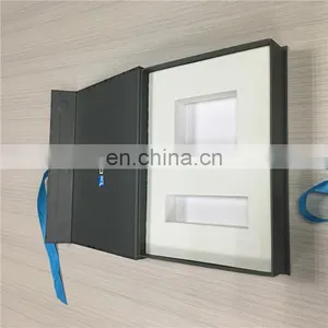 Like Book Shape Box With Ribbon Tie Gift Box for Portable Battery With Small Computer thumbnail-4