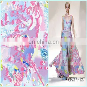 China Manufacturer Fashion Design Polyester Fabric Jacquard Elastic thumbnail-1