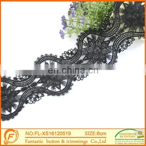 Nice Design Black Lace For Garment Wholesale Fabric Lace Triming thumbnail-5