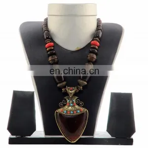 Belly Dance Costume Jewelry -Vinatge Pearl Neckalce Indian Fashion Jewelry thumbnail-2