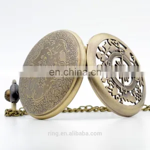Alice in Wonderland Roman Numerals and Poker Rabbit Dial Quartz Pocket Watch Game of Thrones thumbnail-3