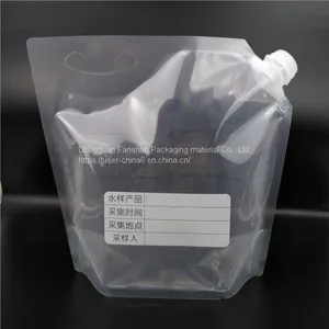 Made in China 5L Cow Milk PET Plastic Filling Bag/empty Stand up Large Spout Soft Composite Plastic Bag thumbnail-5