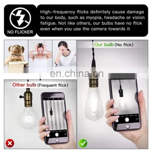 No Flickering E27 E14 B22 Dimmable Filament Led Bulb, 2W 4W 6W Led Filament Lamp, Dimmable Led Filament Bulb Light thumbnail-4