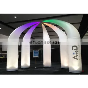LED Lighting Cone Props Decorative White Glow Inflatable Tusk Tube for Wedding Party thumbnail-3