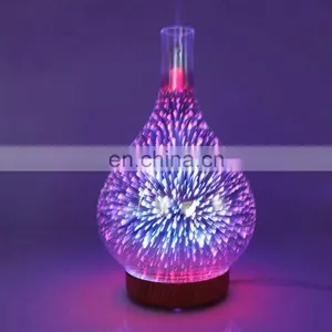 2018 New Product Oem Rechargeable Aroma Essential Oil Diffuser 3d Glass Electric Aroma Diffuser thumbnail-1