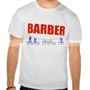Barber T-Shirt - Gents Barber T-Shirt White (Customize Your Logo) thumbnail-1