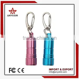 China Wholesale Top Quality New Arrival Cheap Led Flashlight Keychain Promotional thumbnail-1