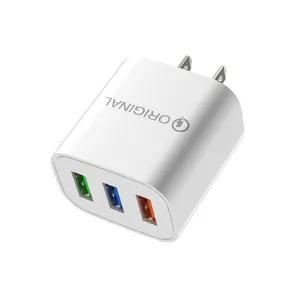2022 New Product Multi Charger EU/US Plug Quick Charge 3USB Charger for Mobile Phone thumbnail-1
