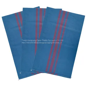 25kg 50kg PP Laminated Red Striped Polypropylene Woven Bag for Rice Seed Feed thumbnail-3