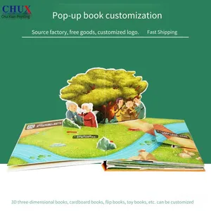 Customized 3d Pop-up Books, Promotional Brochures, Graphic Printing for Children, With Various Toy Book and Craft Book Processes thumbnail-2
