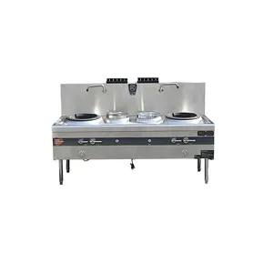 Silent & Energy-Saving Type A Brick Series Natural Gas Double Wok & Double Warm Stove thumbnail-1