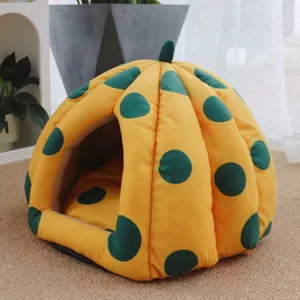 Eco-Friendly All-Season Pet House Bed With Washable Mat for Dogs & Cats thumbnail-3