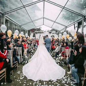 European Style Luxury Aluminum Frame Marquee Tent Waterproof PVC Outdoor Wedding Party Banquet Event Tent Custom Size Factory Wholesale thumbnail-4