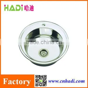Small Round Bowl Wash Basin Stainlee Steel Kitchen Sinks HD510B thumbnail-1