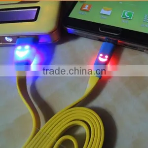 2015 New Colorflu LED Smiley Face Micro USB Cable for IPhone 6 5g 6g thumbnail-6