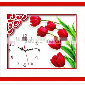 2014 DIY Handcraft Clock Cross Stitch thumbnail-1