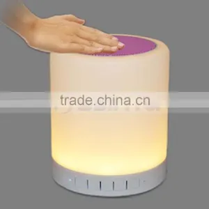 LED TF Aux Bluetooth 7 Colors Changering Wireless Smart Bluetooth Lamp Speaker With Blue Green Light Hook thumbnail-5