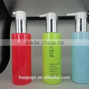 Pink Color ,silk Screen Printing , Thick Wall PET Plastic Set Series Bottle for Personal Care Use thumbnail-3
