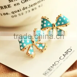 Fashion Bowknot Earrings Pink Bowknot Earring Bowknot Stud Earrings thumbnail-1