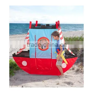 Foldable Beach Pirate Ship Children Indoor Outdoor Play House Child Kids Pirate Tent thumbnail-3