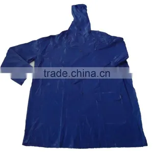 Heat Seal Navy Pvc Rain Coat, Pvc Rainwear for Mens thumbnail-1